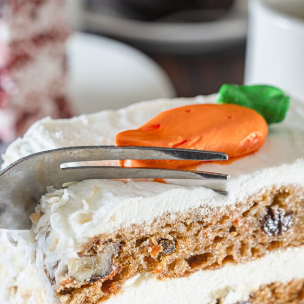 Carrot cake closeup